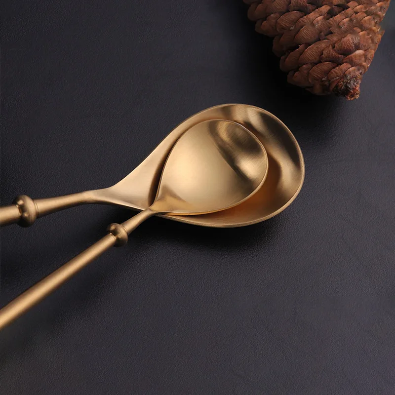 China supplier gold plated hotel western stainless steel cutlery with fork and spoon