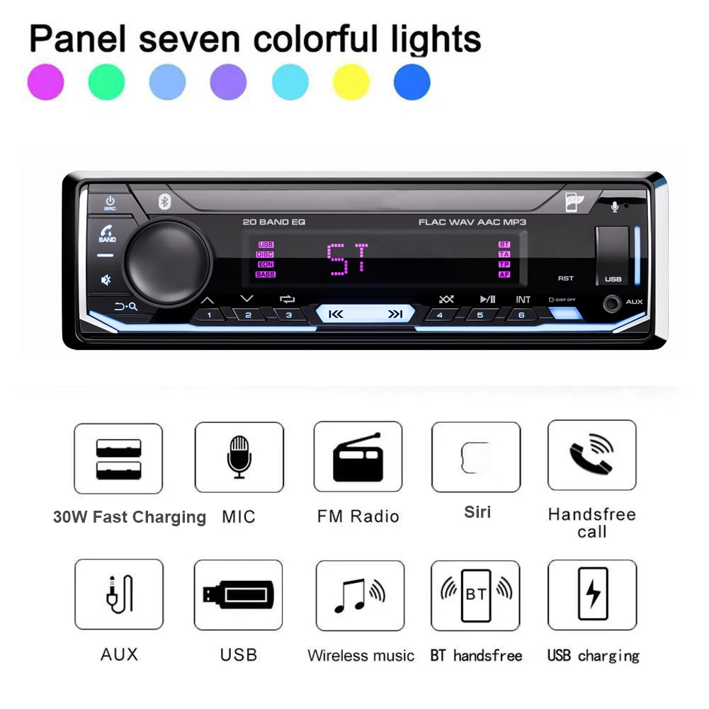 1din Car Mp3 Mp4 Player With Fm Transmitter Bluetooths Transmitter Reproductor Mp3 De Carro Car Stereo