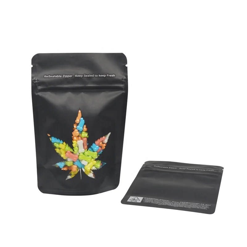 
100 pcs Child proof Bags Smell Proof Mylar Bag Flower CBD Gummy Candy Packaging Child Resistant Exit Bag Zip Lock Pouch 