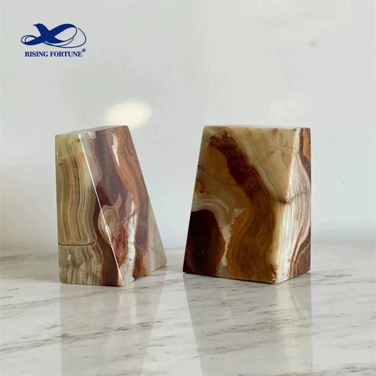 Fully Customized material Made Best ONYX AND MARBLE BOOKENDS / 100% High Quality ONYX AND MARBLE BOOKENDS
