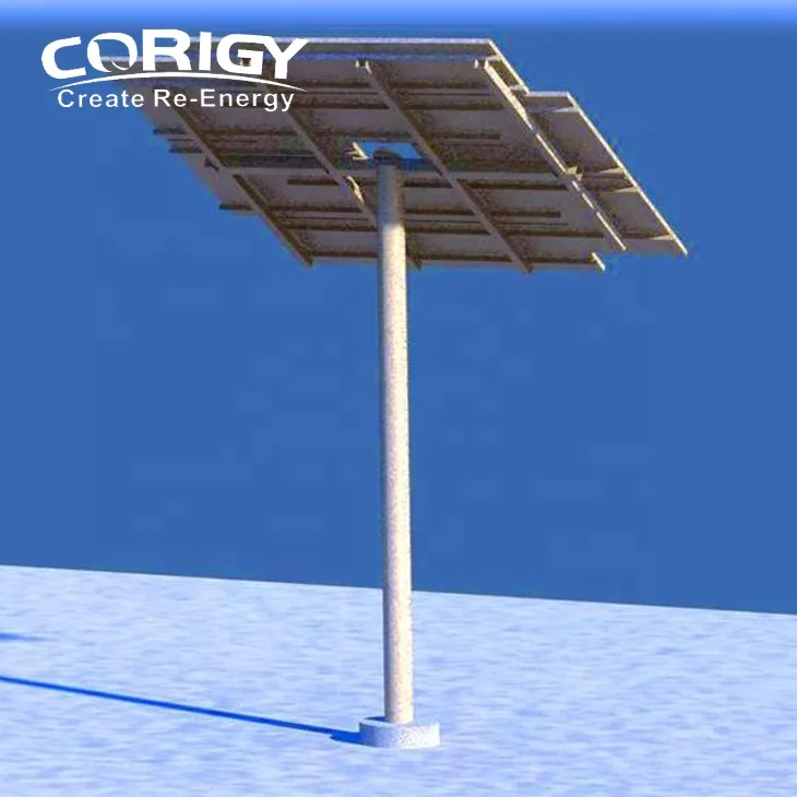 Professional Design Carbon Steel Single Pole Solar Mounting System Solar Pole Racks Ground Solar Support