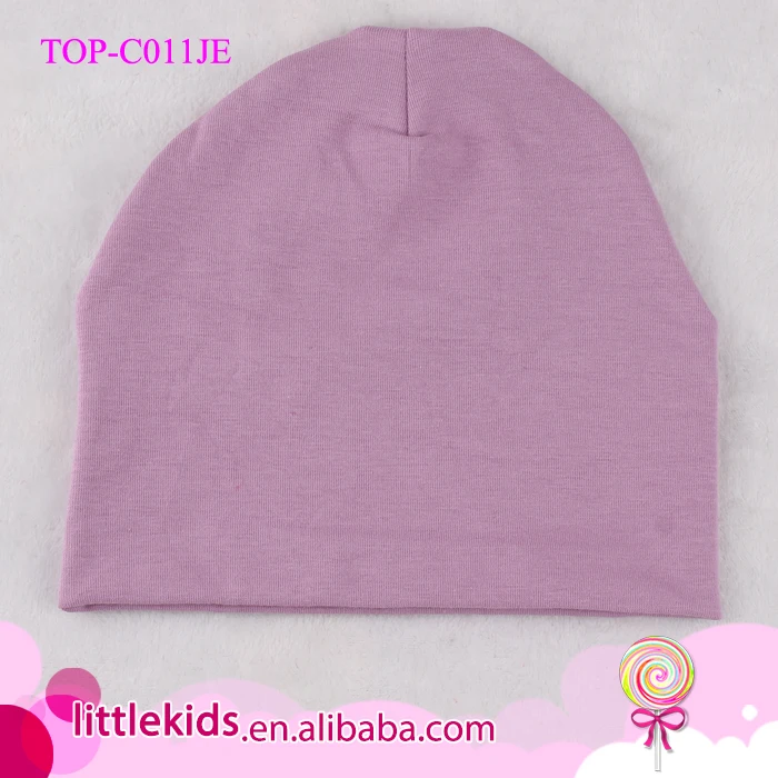 Wholesale Newborn Baby Boys And Girls Hospital Beanie Hat Plain Baby Cotton Hats