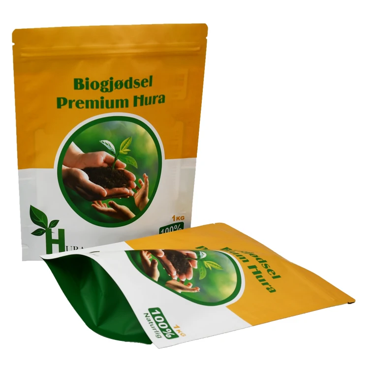 1kg matte plastic waterproof stand up custom fertilizer bags with zipper