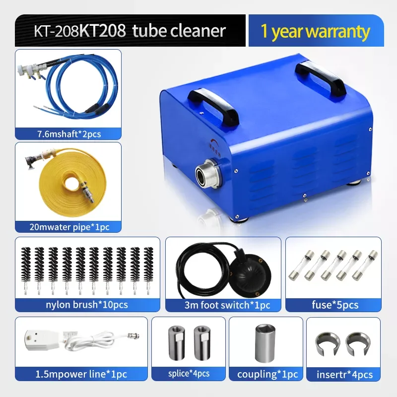 KT 208 Typical type condenser pipe  duct cleaning machine chiller cleaner machine equipped with backup power line