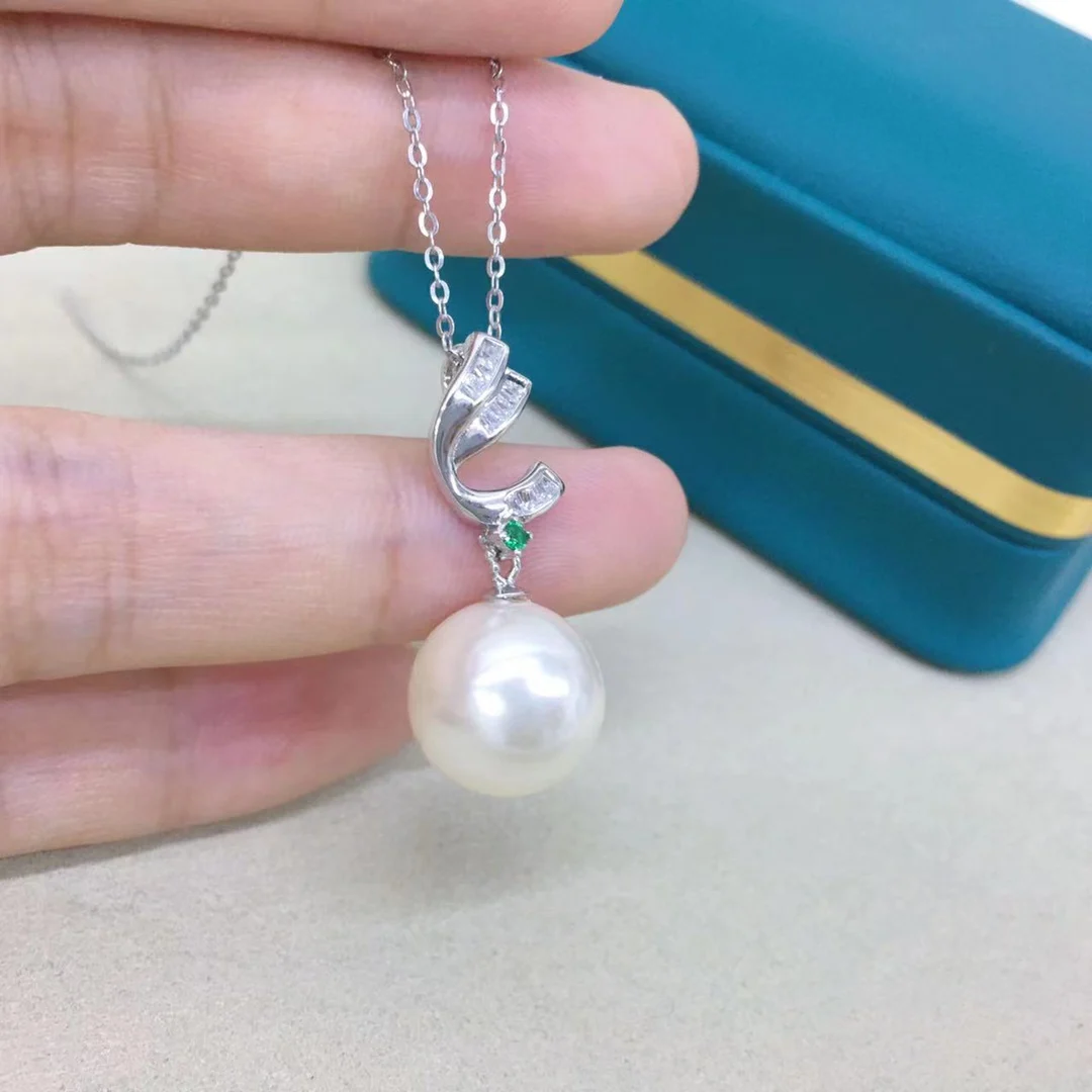 Korean Temperament Single Pearl Necklace S925 Sterling Silver Female Pearl Silver Necklace