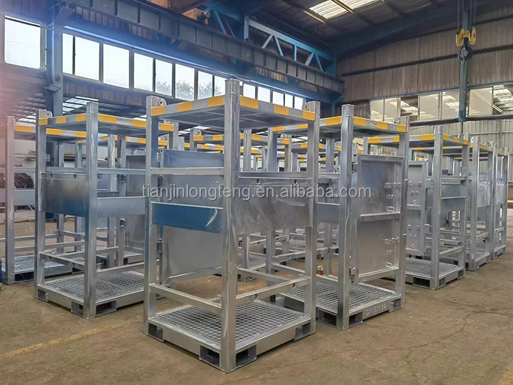 Hot Dip Galvanized DNV 2.7-1 Standard 16 Gas Cylinder Offshore Bottle Rack