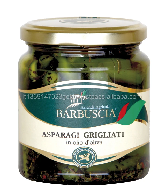 Grilled asparaguses - Made in Italy - Gourmet gift idea - Preserves asparaguses - Gluten Free - Vegan food