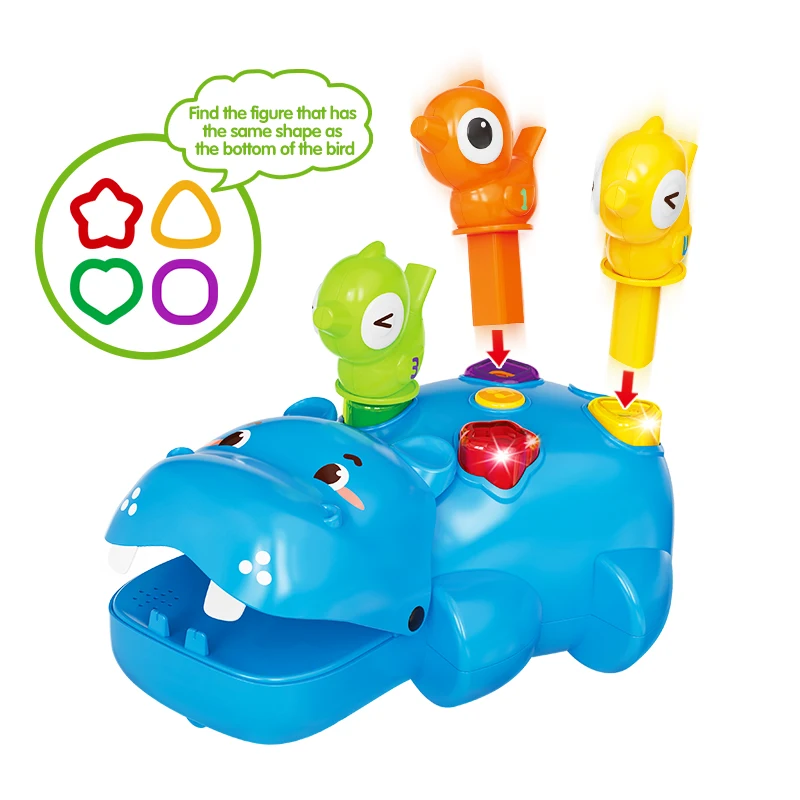 FiveStar Educational Assemble Cartoon Animal Model Kids Take Part Hippo Children Toys with Hammer and Sound