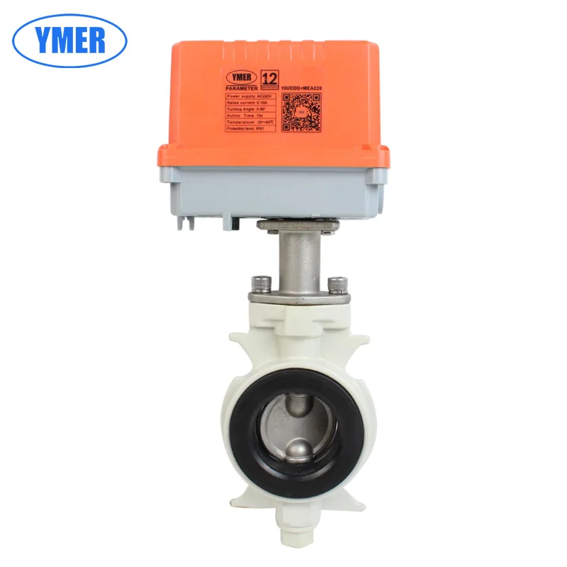 original Wholesale high quality Aluminum alloy 220v electric butterfly valve for water DN25 DN32 DN40 DN50 DN65 DN80