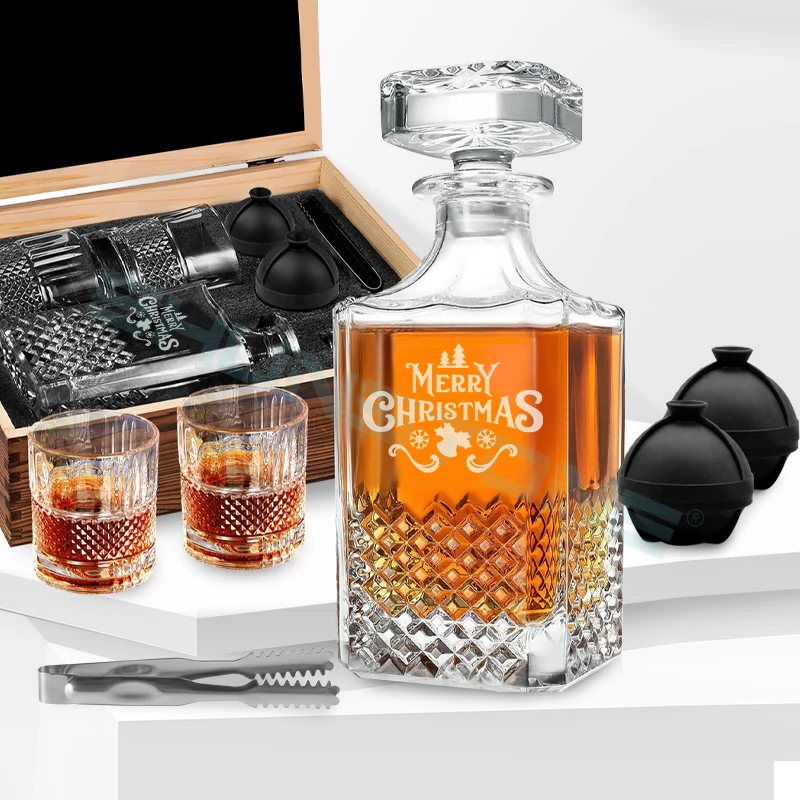 Christmas Gift Ideas Shunstone Modern High Quality Whiskey Decanter And Glasses Set Novelty Whiskey Gift Set For Men Women