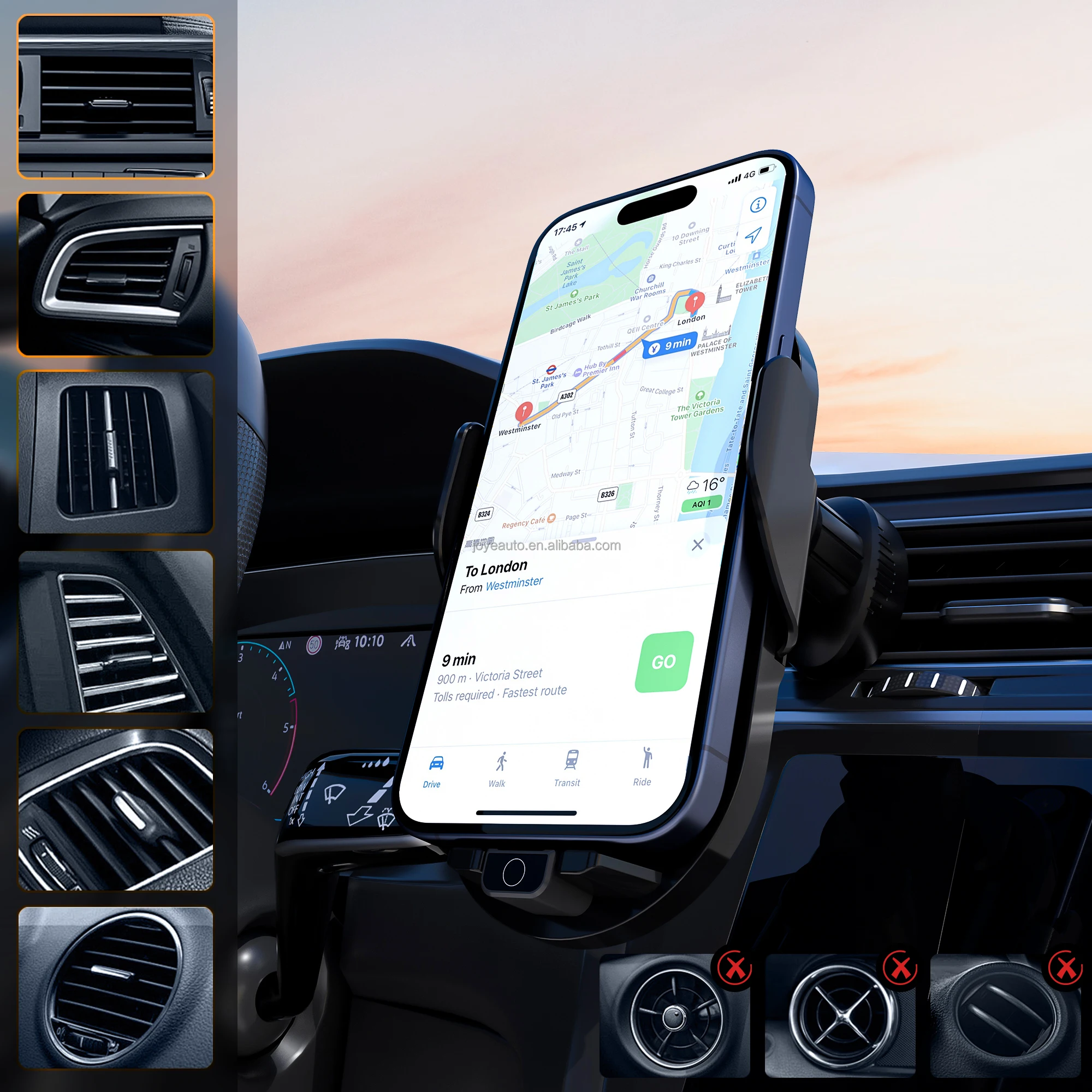 New fast charging 80w car stand Automatic sensor portable phone wireless charger car stand