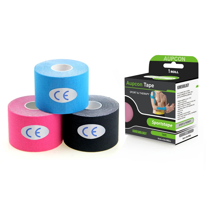 Physical therapy tape in sport Waterproof Custom Package Cotton 5cm Elastic Kinesiology Therapeutic Muscle Tape