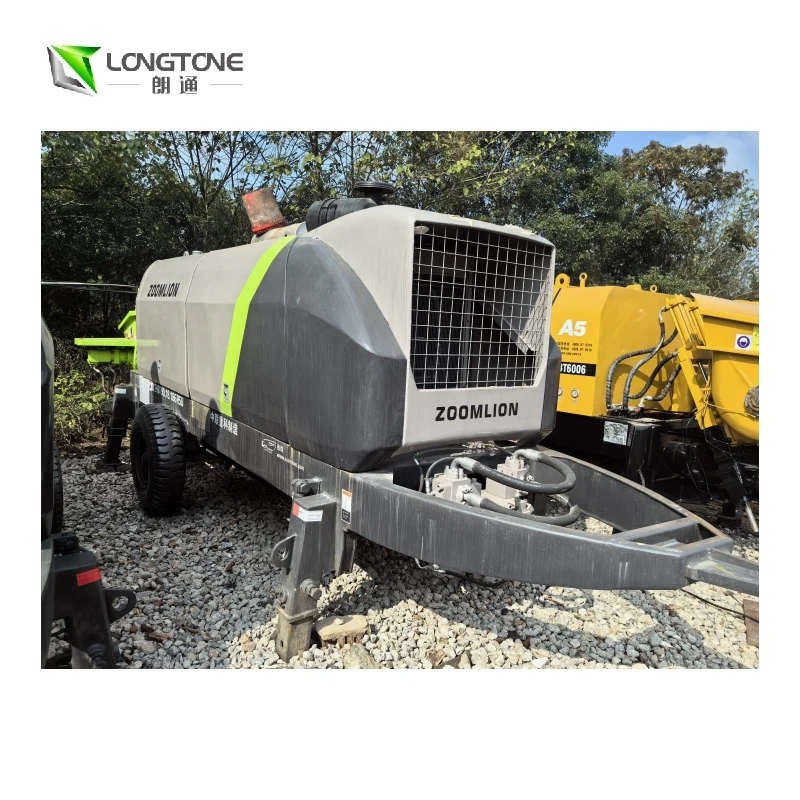 China low price used 10 ton tanker trailer with vacuum pump trailer mounted concrete pump