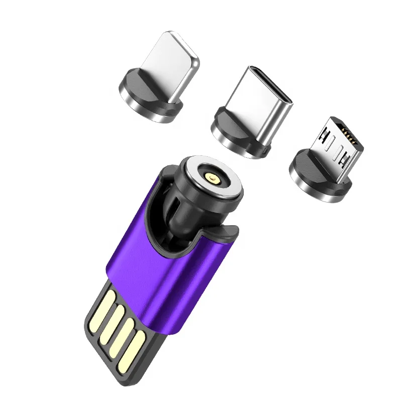 Вращающийся на 540 градусов миниатюрный двухсторонний Магнитный Usb мини-кабель зарядное устройство для электронных сигарет умные часы 2 а