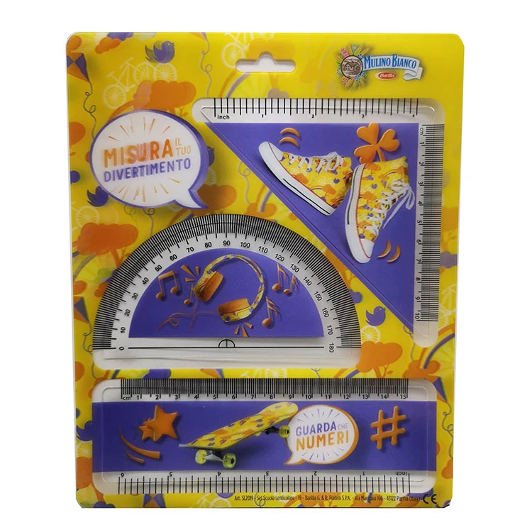 
Lenticular Print Ruler Set for students Stationery set with 3D printing Lenticular 3D Ruler 