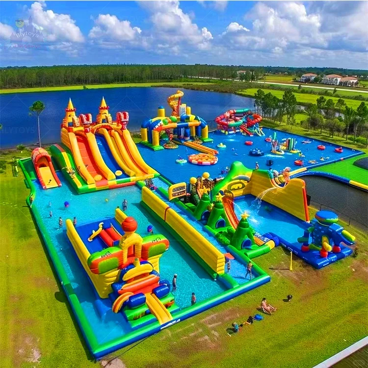 Hot Sale Giant Inflatable Water Slide With Pools Swimming Ball Toys Pools Inflatable Water Park With Pool