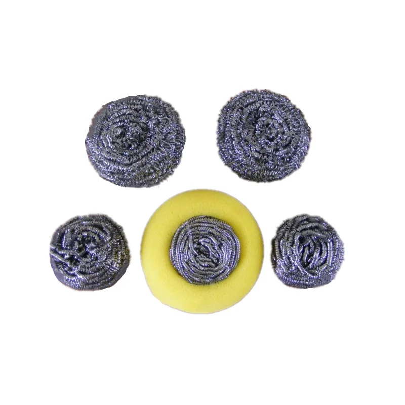 Hot selling kitchen scrubber and pot cleaning 410 430 metal iron wire scouring pads cleaning ball stainless steel scourer