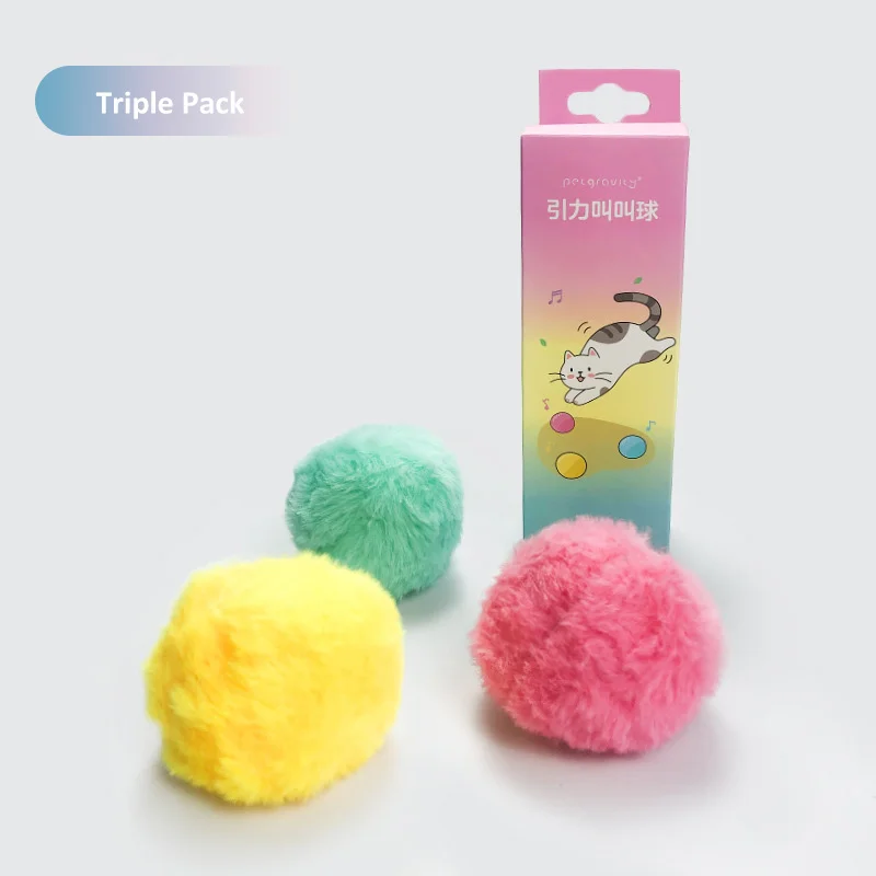 Wholesale Electronic Automatic Motorised Cat Toys New Gravity Ball Smart Touch Sounding Interactive Pet Toys Squeak Ball