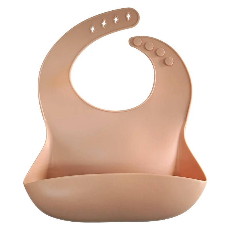 Wholesale silicone baby bibs with big  crumb ctacher
