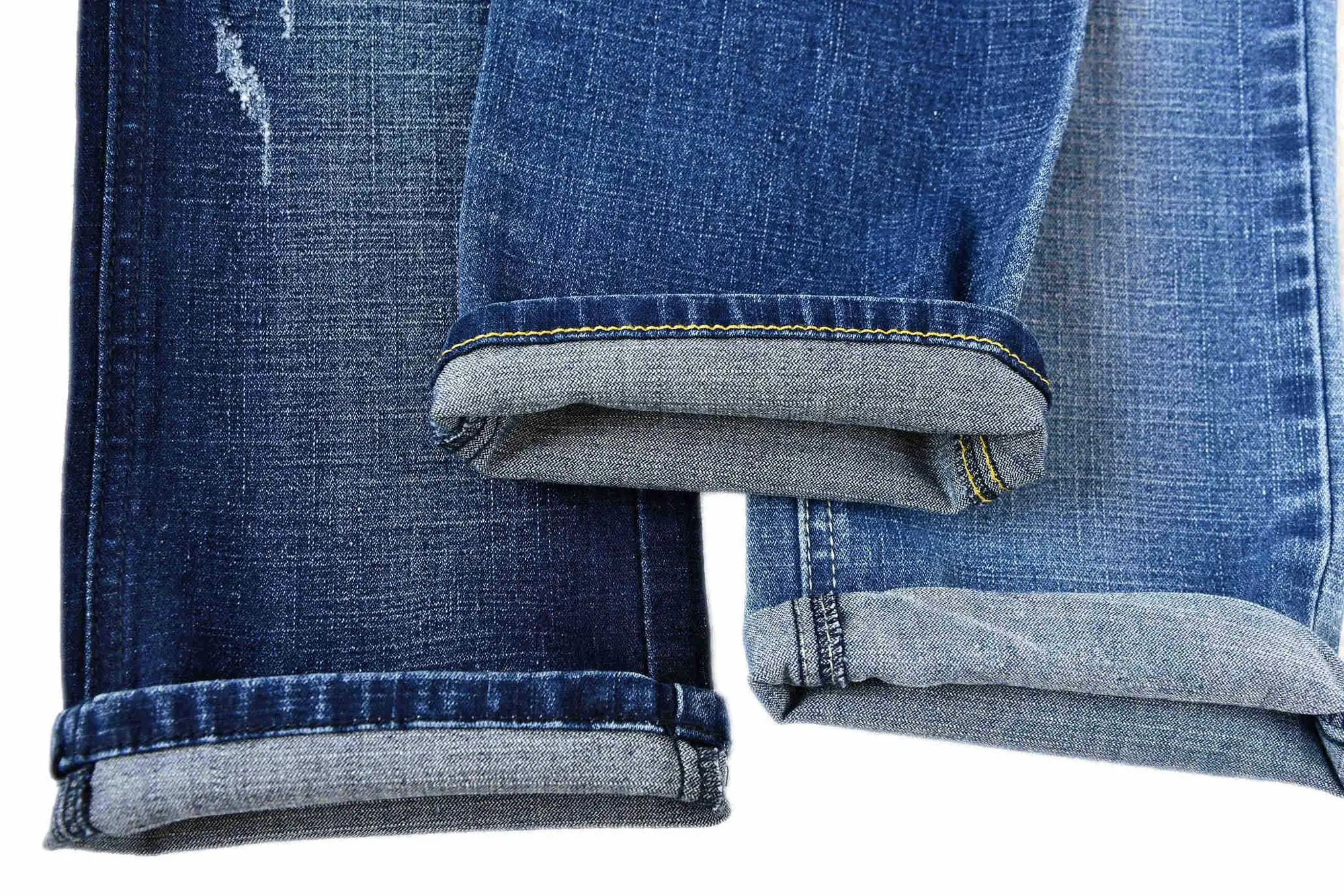 Factory direct sale viscose cotton polyester spandex crosshatch slub denim fabric for jeans