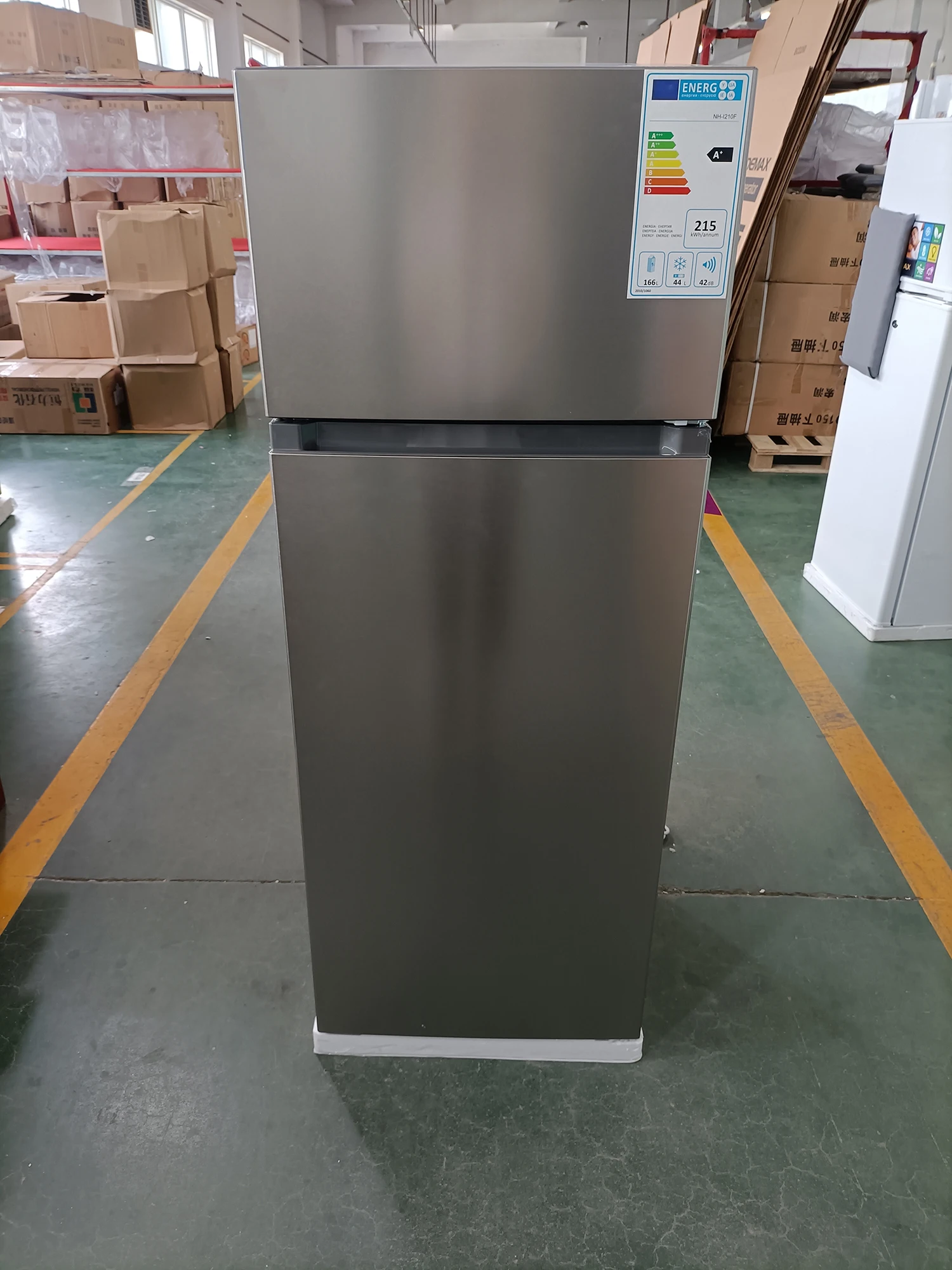 210L Professional Supplier R600a Small Double Door Frezer Refrigerator Deep Freezer