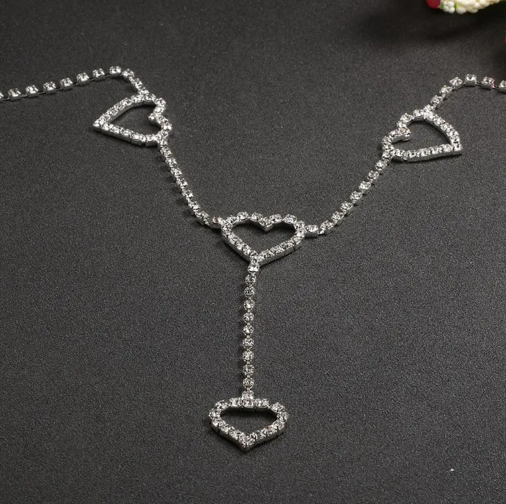 
Manufacturers bridal jewelry auto show sexy model rhinestone love waist chain fashion European and American waist jewelry 