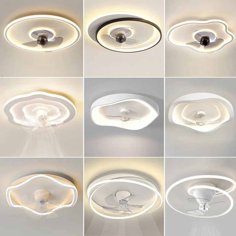 Home Decorative Ceiling Fan Light Led Wind Speed Four Blades Remote Control Metal Golden Black Ceiling Fan With Light