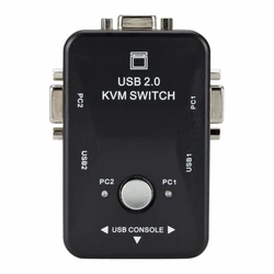 USB 2.0 KVM Switch 1920*1080 VGA SVGA Switch Splitter Box 2 Port  for Keyboard Mouse Monitor Computer