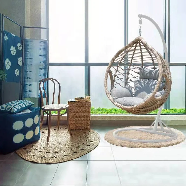 BFP Home High Outdoor End Egg Chair Set Furniture Rattan Garden Sets Leisure Patio Furniture Sofa Set