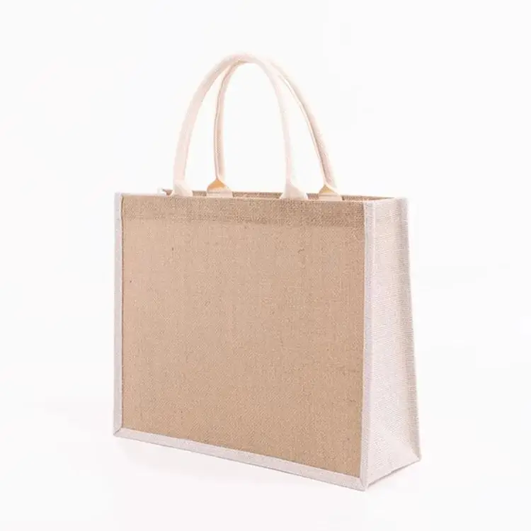 wholesale jute burlap bag jute bag tote Customized Color Large Size Shopping Bag