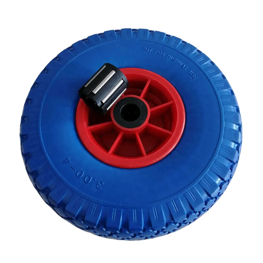 Promotional Durable Using Pu Foam 3.00-4 Puncture Free Flat Cart Wheel Trolley Wheel Pu Foam Wheel