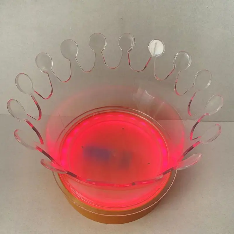 Beer Large Ice Bucket Champagne LED Plastic Luxury Big Crown Shape 12L PC Party Transparent Buckets, Coolers & Holders 50pcs