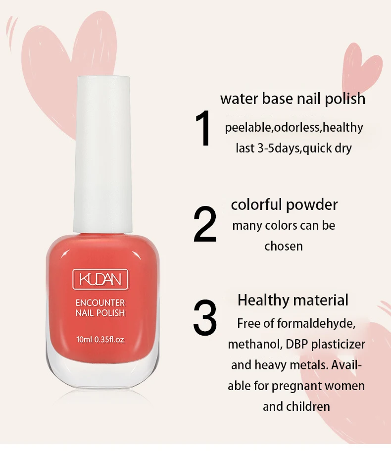 Customized/OEM Private Label Nail Lacquers Colored Water Based Air Dry Glitter Nail Polish Professional Fast Drying Nail Polish