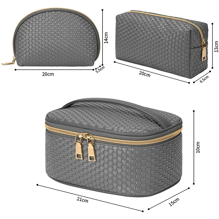 Косметические мини-банки Внутри компактный чехол сумка для макияжа из искусственной кожи с окошком