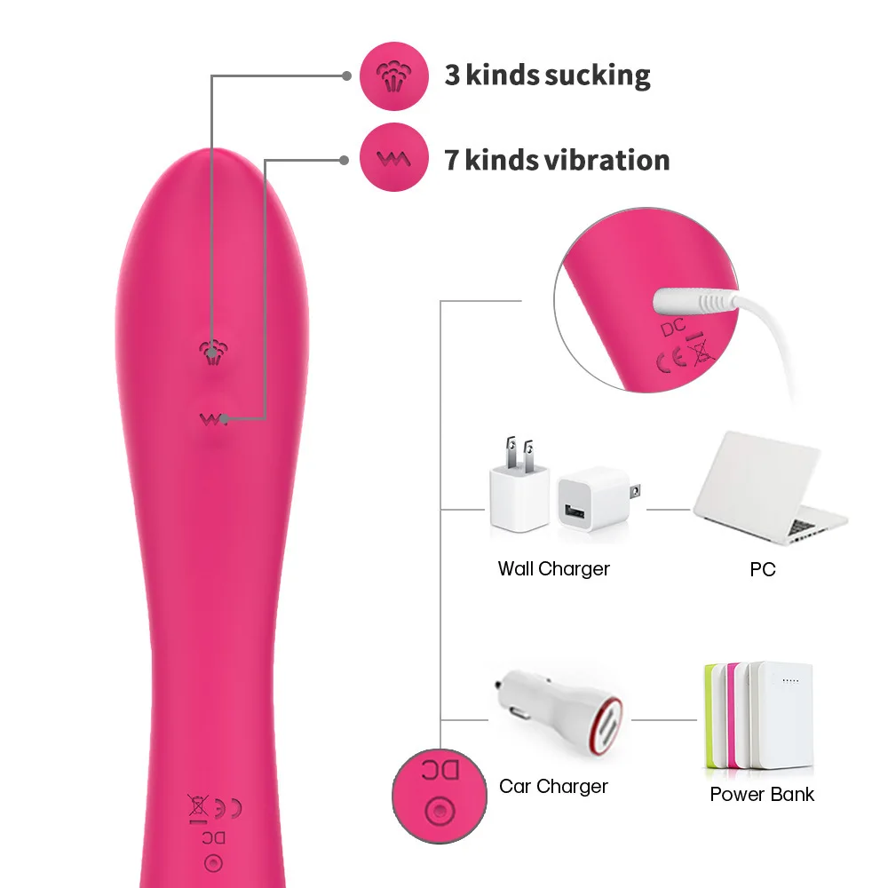 
Clitoral Sucking Vibrator with Heating Mode 2 in 1 High Frequency Clit Sucker for Clitoris Nipple Stimulation 