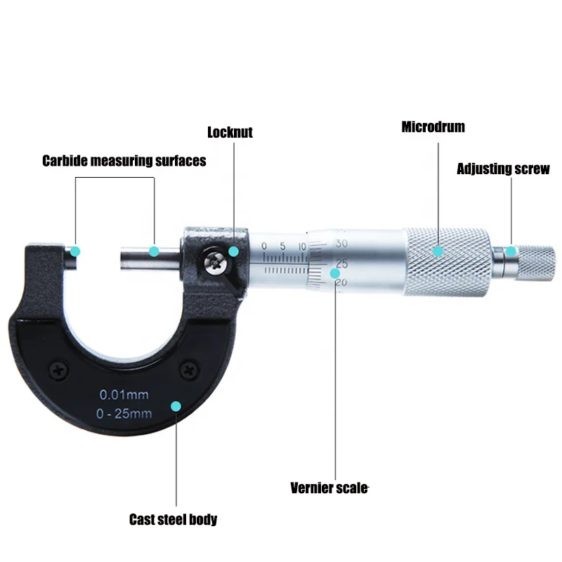 Tubular inside micrometer 0 50mm micrometer sale 0.001mm Alloy Precision Laser-Etched