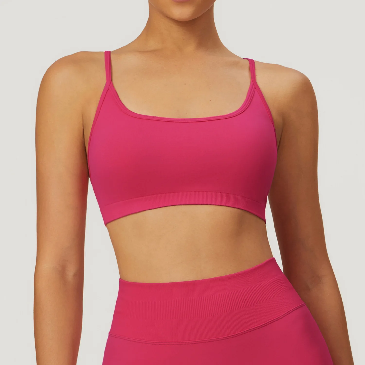 New Product Sports Fitness Seamless Cross Back Yoga Bra Quick Dry Top Yoga Clothing Premium Sense Summer
