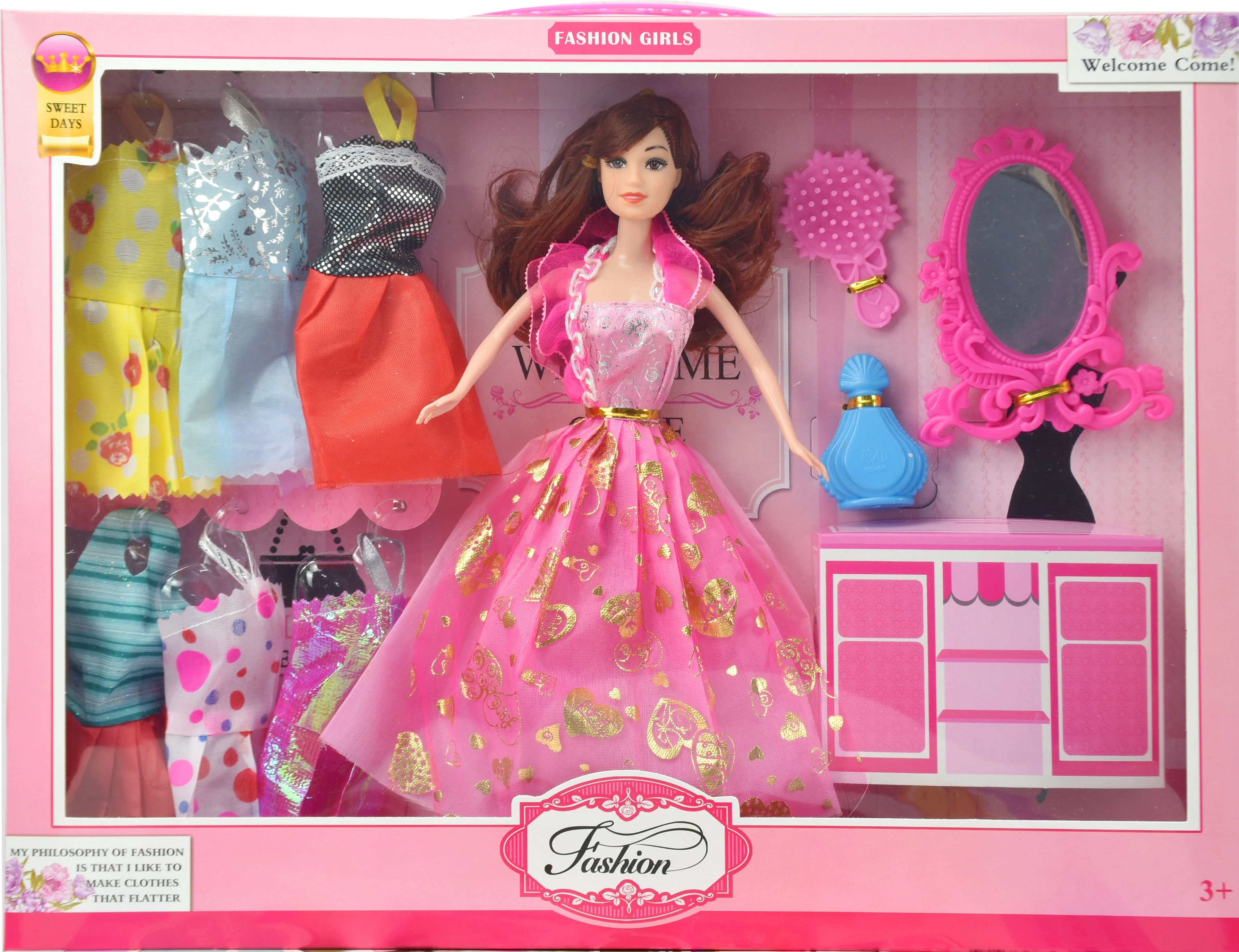 Lovely Princess Girl Doll Toys Changes Dress Up Toys Baby Collection Dolls Set For Sale