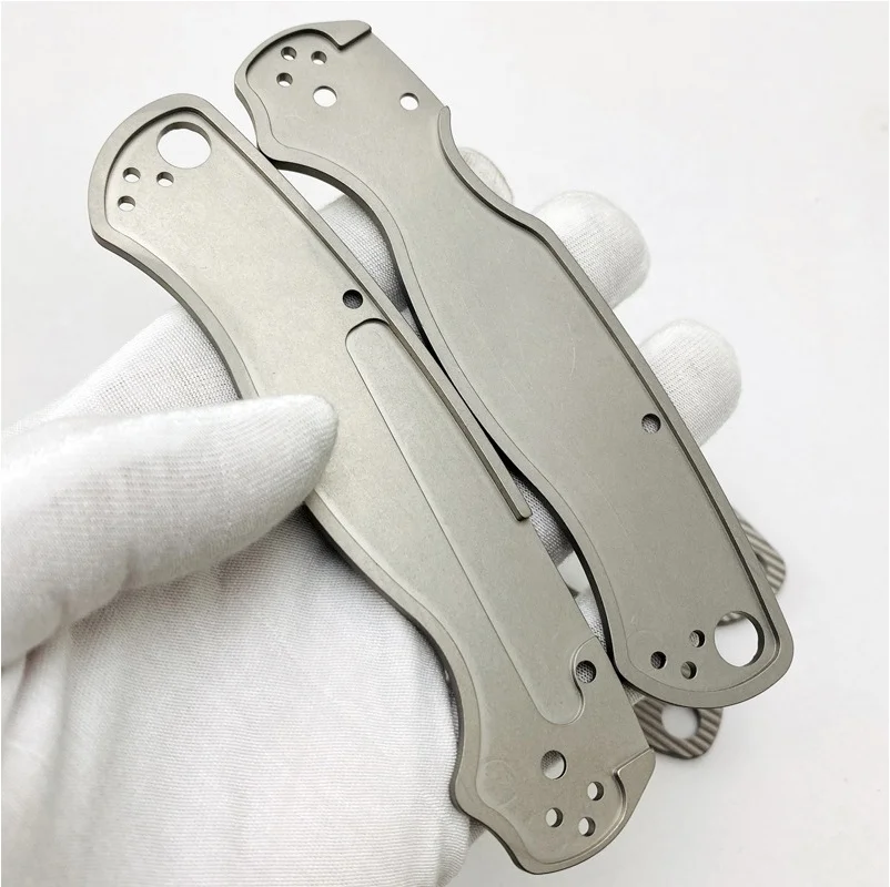 Classic Knife Scales Custom Stonewashed Surface Ultralight Titanium Foldable Knife Scales