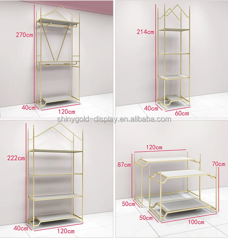 Fashion Shopping Mall Garment Clothing Rack Display Ideas Baby Shop Clothes Display Interior Design for Retail Store