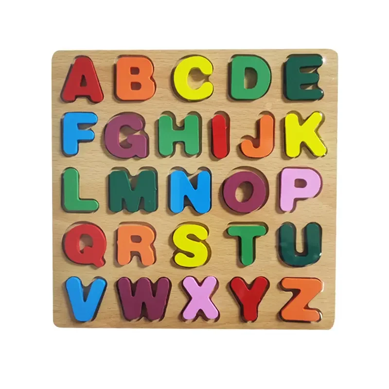 Hot Sale Toddler English Wooden DIY Learning Montessori Board Alphabet ABC Letter Number Kids Educational Toys For baby toys ki