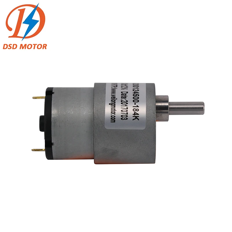 DSD Motor 37mm 12 Volt 24V DC Gear Motor 2 rpm