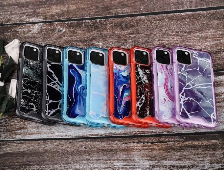 2020 cell phone cover case for iPhone 11 PRO MAX XS MAX with epoxy laser aurora lines background