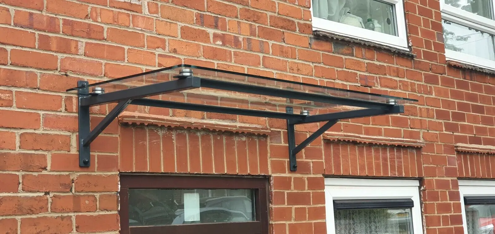 Residence Glass Canopy in Tempered Laminated Glass Safety Canopy