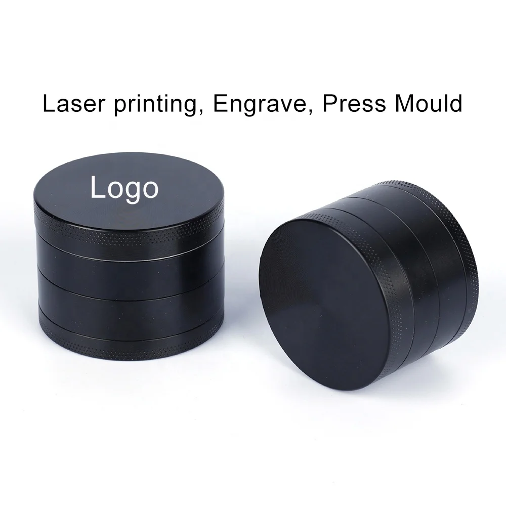 Logo Engraved Metal Herbal Grinder 4 Layers Portable Spice Grinders Rolling Paper Bulk Herb Grinder Wholesale Smoking