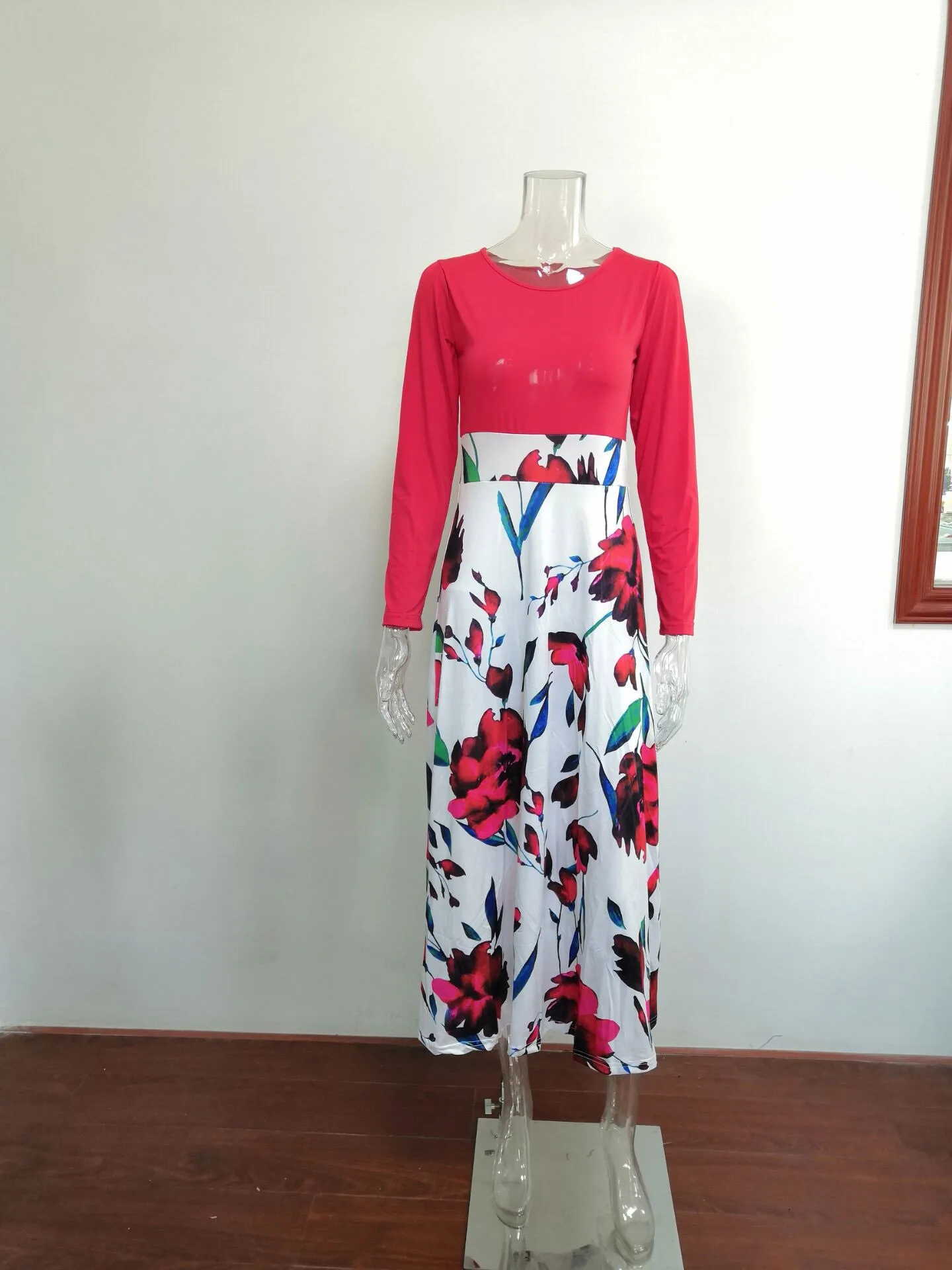 Floral Print Elastic muslim prom bangkok cheap casual women classy OEM corset lolita dresses macys Casual Dresses long dress