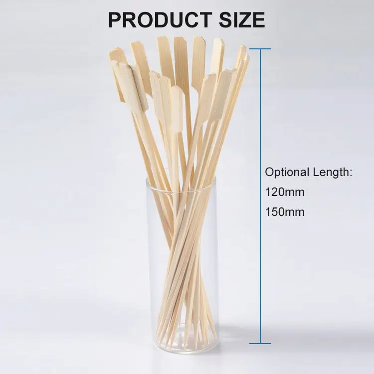 Custom Printed Bbq Chicken Meat Large Kofta Kabab 2Mm Bamboo Skewer