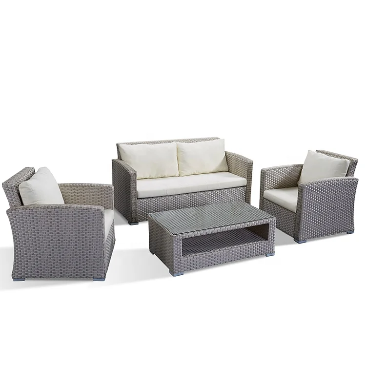 Водонепроницаемый садовый Плетеный патио из алюминиевого сплава, уличный диван из ротанга, садовый диван, набор мебели