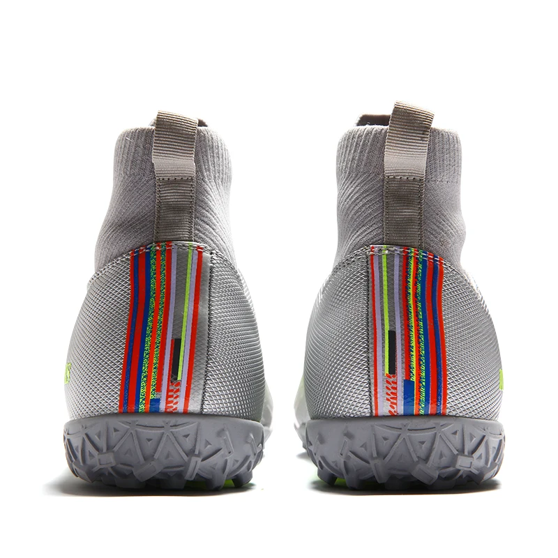 Factory OEM High Ankle Soccer Boots Sports Shoes for Men Football Boots Quality Cheap Outdoor PU Rubber Soccer Shoes Size 10 RTS