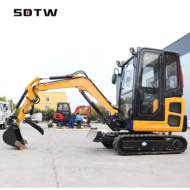 2 ton Chinese New Garden Mini Digger Compact Crawler Double Speed Excavator used for Farming